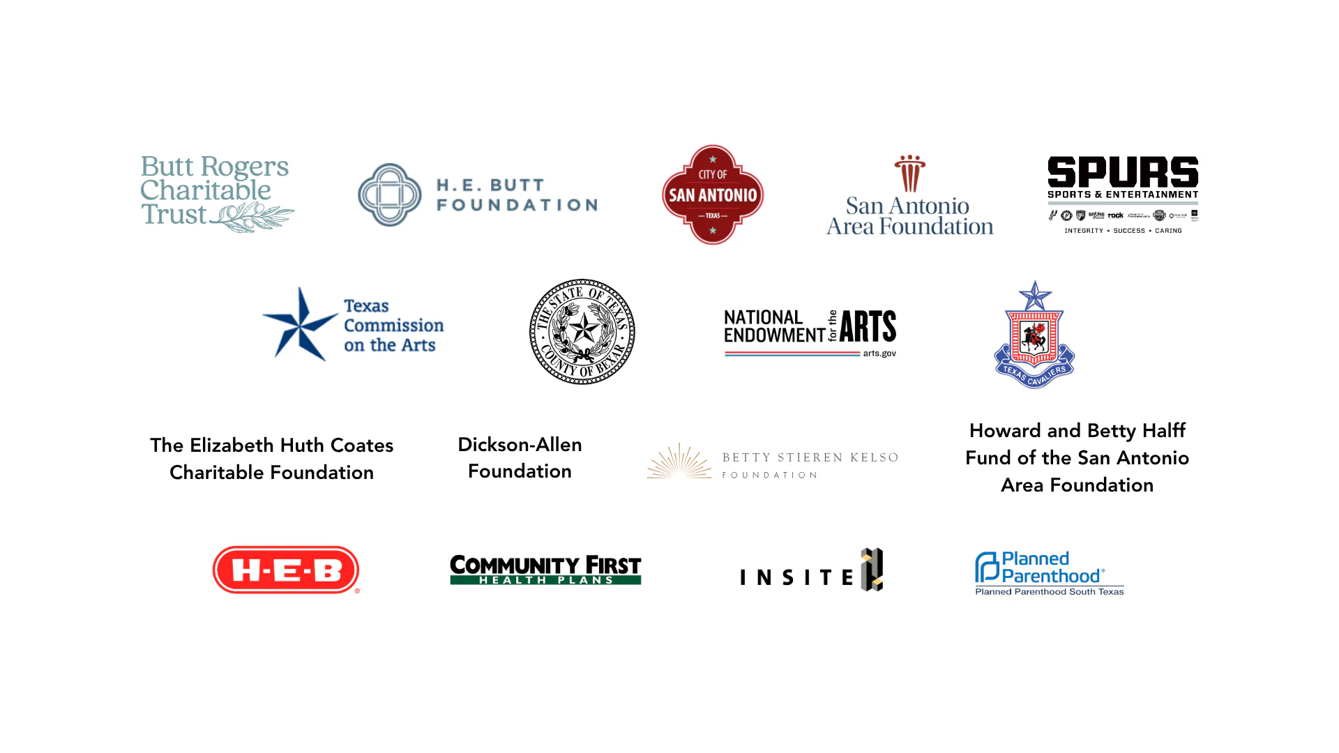 This is an image of logos and names of SAY Si funding partners.